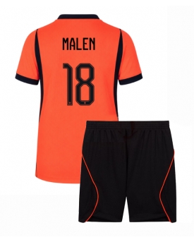 Billige Fotballdrakt Nederland Donyell Malen #18 Replika Hjemmedraktsett Barn VM 2026 Kortermet (med bukser)